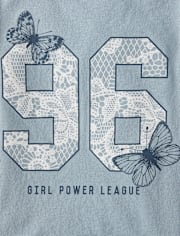 Girls Girl Power League Graphic Baby Tee