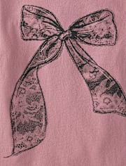 Girls Bow Graphic Baby Tee