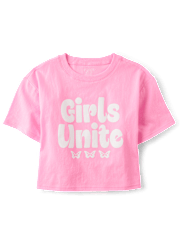Girls Unite Relaxed Cropped Graphic Tee