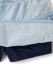 Baby And Toddler Girls Chambray Skort