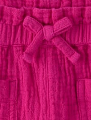 Shorts en gaze à taille haute pour bébés et petites filles