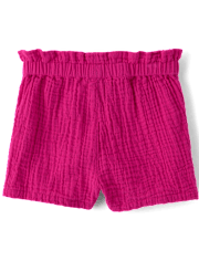 Shorts en gaze à taille haute pour bébés et petites filles