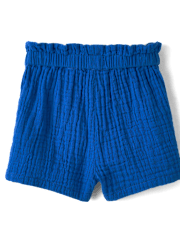 Baby And Toddler Girls Gauze Paperbag Waist Shorts