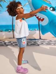 Shorties en jean crochetées pour bébés et petites filles