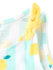 Baby And Toddler Girls Print Tie Shoulder Dress