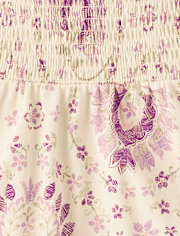 Baby And Toddler Girls Floral Paisley Smocked Dress