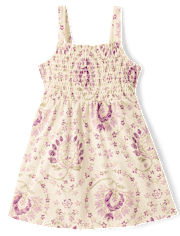 Baby And Toddler Girls Floral Paisley Smocked Dress