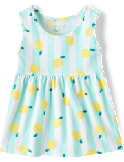 Toddler Girls Lemon Tank Top 3-Pack