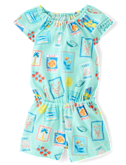 Baby And Toddler Girls Postcard Flutter Romper