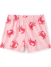 Toddler Girls Coastal Paperbag Waist Shorts 3-Pack