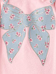 Toddler Girls Glitter Floral Bow 2-Piece Outfit Set