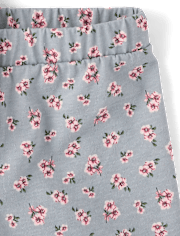 Toddler Girls Glitter Floral Bow 2-Piece Outfit Set