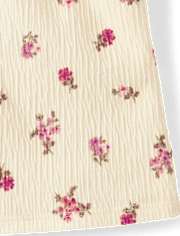 Débardeur à volants froissés à fleurs pour petites filles