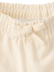 Shorts à volants pour bébés et petites filles, taille haute, style paperbag