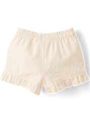 Shorts à volants pour bébés et petites filles, taille haute, style paperbag