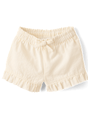 Shorts à volants pour bébés et petites filles, taille haute, style paperbag