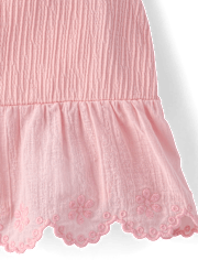 Toddler Girls Textured Eyelet 2-Piece Outfit Set
