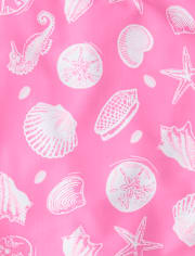 Baby And Toddler Girls Seashell Ruffle Tankini Swimsuit