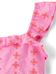 Baby And Toddler Girls Embroidered Floral Flutter Dress
