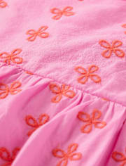 Baby And Toddler Girls Embroidered Floral Flutter Dress