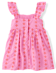 Baby And Toddler Girls Embroidered Floral Flutter Dress