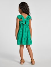 Robe à œillets et nœud dans le dos pour bébés et petites filles
