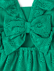 Baby And Toddler Girls Eyelet Bow Back Dress