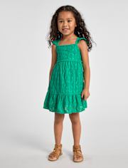 Robe à œillets et nœud dans le dos pour bébés et petites filles