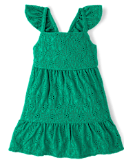 Baby And Toddler Girls Eyelet Bow Back Dress
