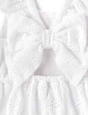 Baby And Toddler Girls Eyelet Bow Back Dress