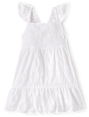 Baby And Toddler Girls Eyelet Bow Back Dress