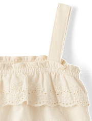 Haut à volants brodé à œillets pour bébés et petites filles