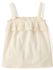 Haut à volants brodé à œillets pour bébés et petites filles