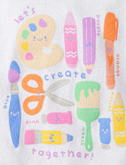 Baby And Toddler Girls Art Supplies Graphic Tee