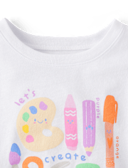 Baby And Toddler Girls Art Supplies Graphic Tee