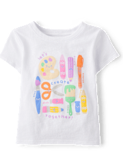 Baby And Toddler Girls Art Supplies Graphic Tee