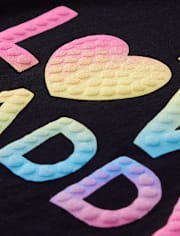 Baby And Toddler Girls Rainbow Love Daddy Graphic Tee