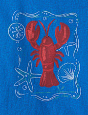 Baby And Toddler Girls Lobster Graphic Tee