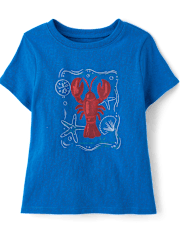 Baby And Toddler Girls Lobster Graphic Tee