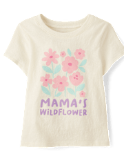 Baby And Toddler Girls Mama's Wildflower Graphic Tee