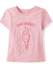 Baby And Toddler Girls Too Sweet Graphic Tee