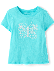 Baby And Toddler Girls Butterfly Graphic Tee