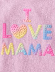 Baby And Toddler Girls Rainbow Love Mama Graphic Tee