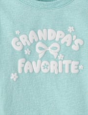 Baby And Toddler Girls Grandpa's Favorite Graphic Tee