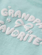 Baby And Toddler Girls Grandpa's Favorite Graphic Tee
