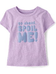 Baby And Toddler Girls Spoil Me Graphic Tee