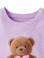 Baby And Toddler Girls Teddy Bear Graphic Tee