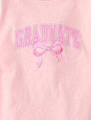 T-shirt graphique diplômé pour bébés et petites filles