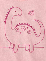 Baby And Toddler Girls Dino Graphic Tee