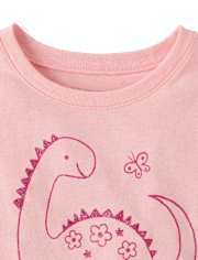 Baby And Toddler Girls Dino Graphic Tee